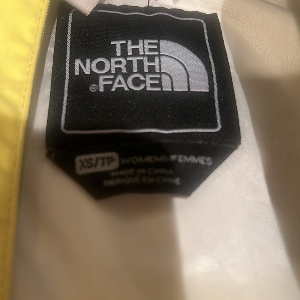 Women’s North Face yellow lined windbreaker XS/TP - Picture 5 of 8